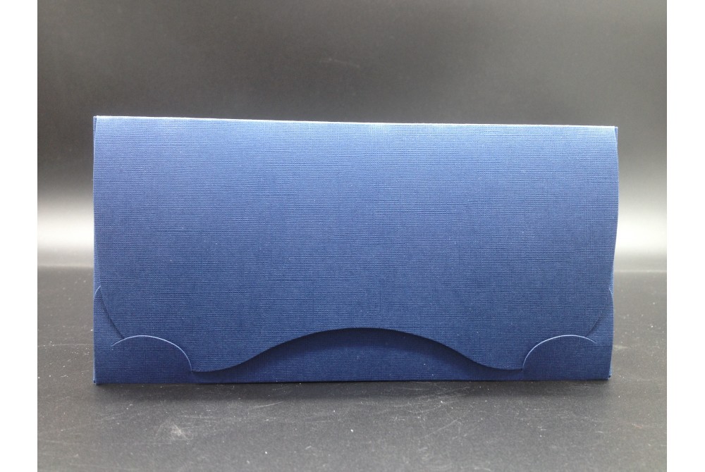 Конверт для денег из дизайнерской бумаги TORITO, тиснение лен темно-синий (плотность 270 гр.) 20 штук в упаковке. Цена за 1 упаковку.