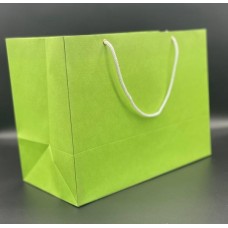 Пакет из дизайнерской бумаги Эфалин цвет зеленое яблоко размер 340мм*400мм*150мм-горизонтальный. В упаковке 10 штук.Цена за одну упаковку.