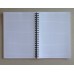 Блокнот из качественной бумаги натурального белого цвета, линовка в линию, плотностью  120 грамм, на пружине, формат А5, 60 листов.