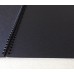 Скетчбук из плотной гладкой бумаги черного цвета плотностью 160 грамм, на пружине, формат А4, 40 листов.