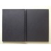 Скетчбук из плотной гладкой бумаги черного цвета плотностью 160 грамм, на пружине, формат А5, 40 листов.