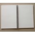 Блокнот из качественной бумаги натурального белого цвета , линовка в точку, плотностью  120 грамм, на пружине, формат А5, 60 листов.